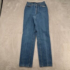 Vintage Levis 501 Jeans Womens 7 Long Blue Button Fly Denim Medium Wash Tailored